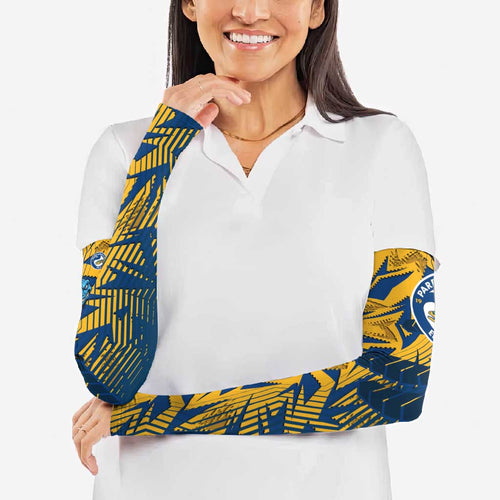 Parramatta Eels Rugby Arm Sleeves Fierce Mascot Geometric Tribal Art