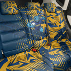 Parramatta Eels Rugby Back Car Seat Cover Fierce Mascot Geometric Tribal Art