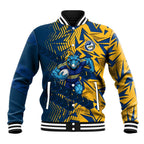 Parramatta Eels Rugby Baseball Jacket Fierce Mascot Geometric Tribal Art