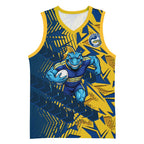 Parramatta Eels Rugby Basketball Jersey Fierce Mascot Geometric Tribal Art