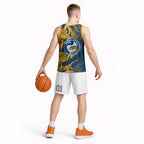 Parramatta Eels Rugby Basketball Jersey Fierce Mascot Geometric Tribal Art