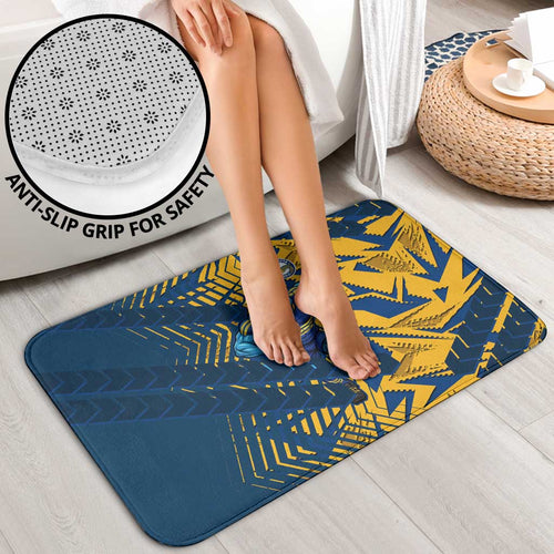 Parramatta Eels Rugby Bathroom Set Fierce Mascot Geometric Tribal Art