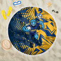 Parramatta Eels Rugby Beach Blanket Fierce Mascot Geometric Tribal Art
