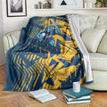 Parramatta Eels Rugby Blanket Fierce Mascot Geometric Tribal Art