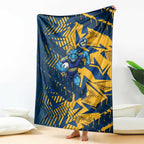 Parramatta Eels Rugby Blanket Fierce Mascot Geometric Tribal Art