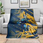 Parramatta Eels Rugby Blanket Fierce Mascot Geometric Tribal Art