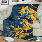 Parramatta Eels Rugby Blanket Fierce Mascot Geometric Tribal Art