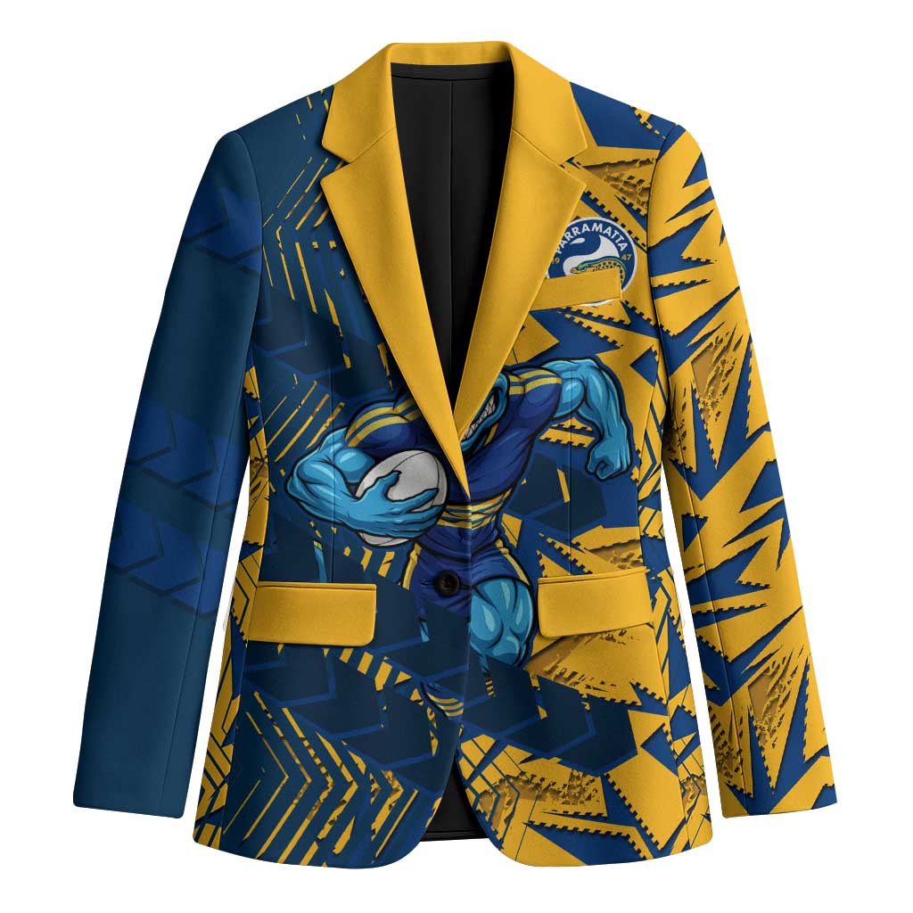 Parramatta Eels Rugby Blazer Fierce Mascot Geometric Tribal Art