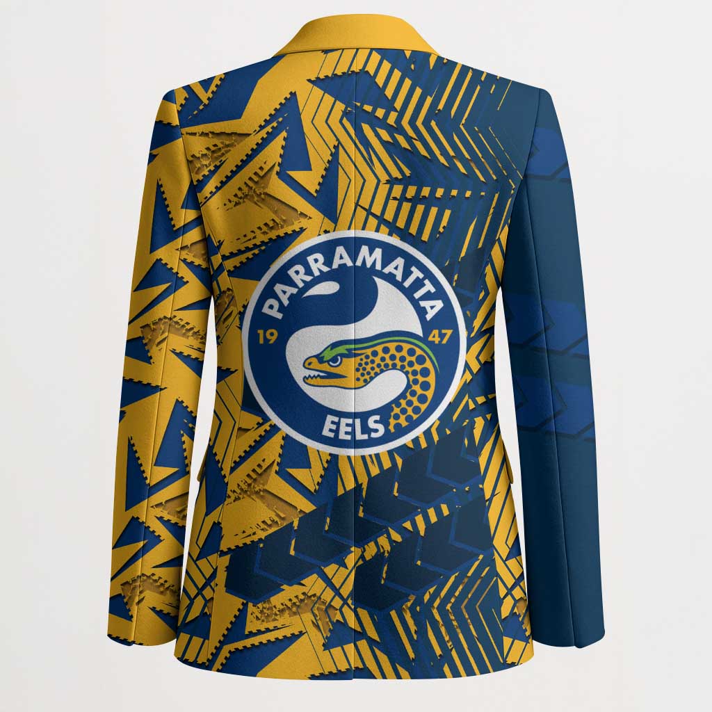 Parramatta Eels Rugby Blazer Fierce Mascot Geometric Tribal Art