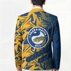 Parramatta Eels Rugby Blazer Fierce Mascot Geometric Tribal Art