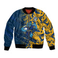 Parramatta Eels Rugby Bomber Jacket Fierce Mascot Geometric Tribal Art
