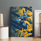 Parramatta Eels Rugby Canvas Wall Art Fierce Mascot Geometric Tribal Art