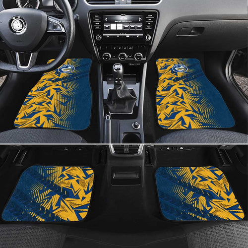 Parramatta Eels Rugby Car Mats Fierce Mascot Geometric Tribal Art