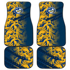Parramatta Eels Rugby Car Mats Fierce Mascot Geometric Tribal Art