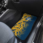 Parramatta Eels Rugby Car Mats Fierce Mascot Geometric Tribal Art