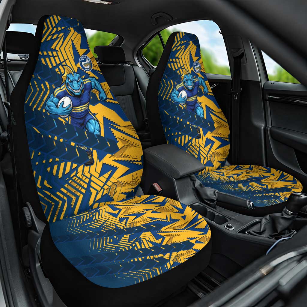 Parramatta Eels Rugby Car Seat Cover Fierce Mascot Geometric Tribal Art