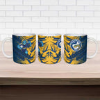 Parramatta Eels Rugby Ceramic Mug Fierce Mascot Geometric Tribal Art