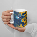 Parramatta Eels Rugby Ceramic Mug Fierce Mascot Geometric Tribal Art