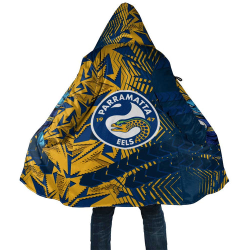 Parramatta Eels Rugby Cloak Fierce Mascot Geometric Tribal Art