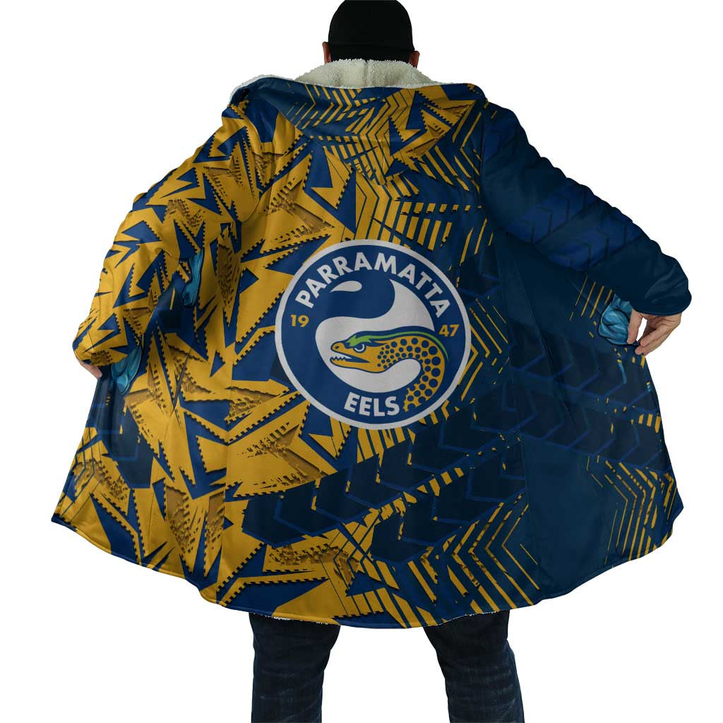 Parramatta Eels Rugby Cloak Fierce Mascot Geometric Tribal Art