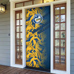 Parramatta Eels Rugby Door Cover Fierce Mascot Geometric Tribal Art