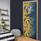 Parramatta Eels Rugby Door Cover Fierce Mascot Geometric Tribal Art