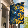Parramatta Eels Rugby Garden Flag Fierce Mascot Geometric Tribal Art