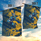 Parramatta Eels Rugby Garden Flag Fierce Mascot Geometric Tribal Art