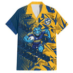 Parramatta Eels Rugby Hawaiian Shirt Fierce Mascot Geometric Tribal Art