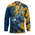 Parramatta Eels Rugby Hockey Jersey Fierce Mascot Geometric Tribal Art