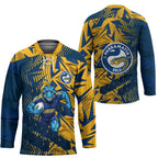 Parramatta Eels Rugby Hockey Jersey Fierce Mascot Geometric Tribal Art