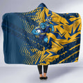 Parramatta Eels Rugby Hooded Blanket Fierce Mascot Geometric Tribal Art