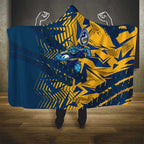 Parramatta Eels Rugby Hooded Blanket Fierce Mascot Geometric Tribal Art
