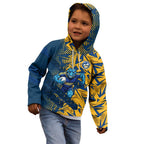 Parramatta Eels Rugby Kid Hoodie Fierce Mascot Geometric Tribal Art