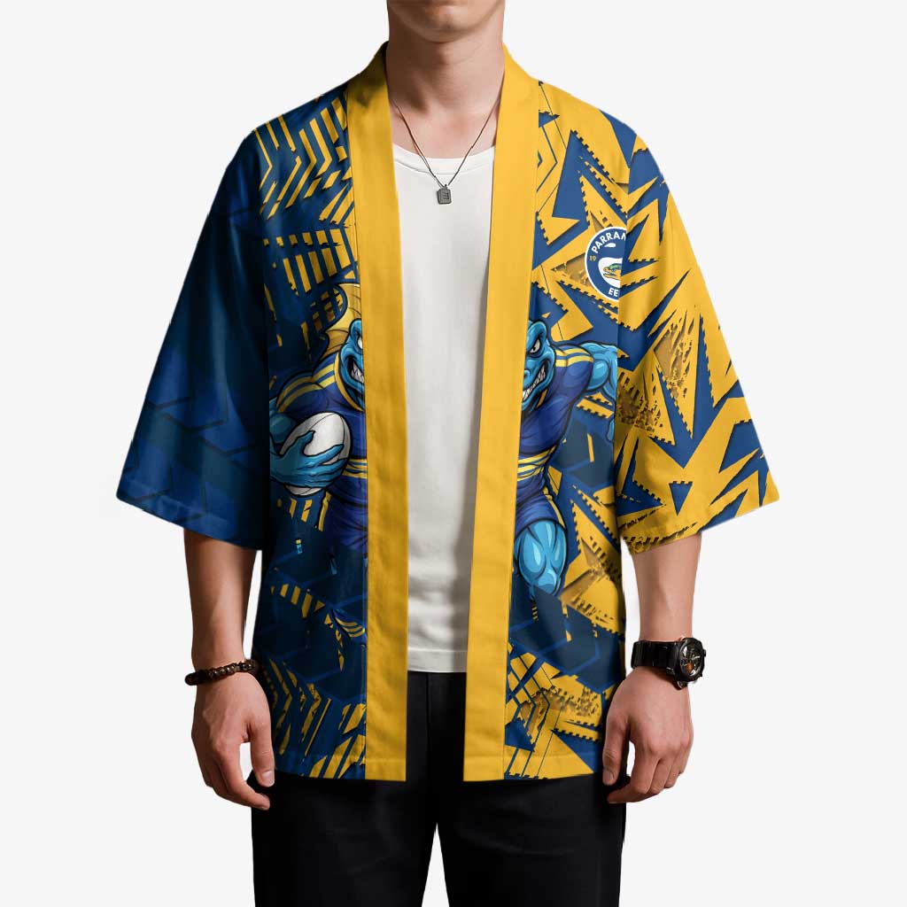 Parramatta Eels Rugby Kimono Fierce Mascot Geometric Tribal Art