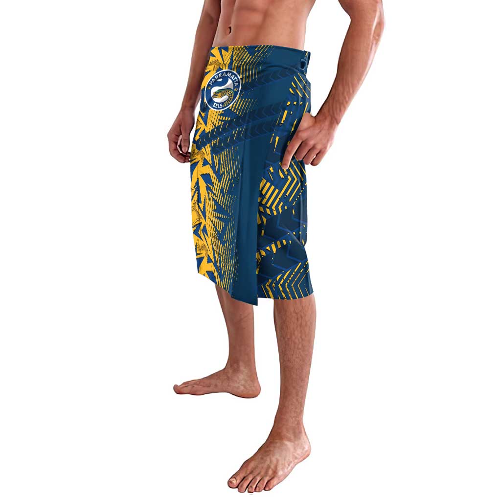 Parramatta Eels Rugby Lavalava Fierce Mascot Geometric Tribal Art
