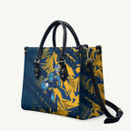 Parramatta Eels Rugby Leather Bag Fierce Mascot Geometric Tribal Art