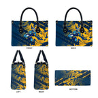 Parramatta Eels Rugby Leather Bag Fierce Mascot Geometric Tribal Art