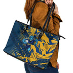 Parramatta Eels Rugby Leather Tote Bag Fierce Mascot Geometric Tribal Art