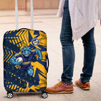 Parramatta Eels Rugby Luggage Cover Fierce Mascot Geometric Tribal Art