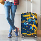 Parramatta Eels Rugby Luggage Cover Fierce Mascot Geometric Tribal Art