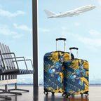 Parramatta Eels Rugby Luggage Cover Fierce Mascot Geometric Tribal Art