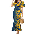 Parramatta Eels Rugby Mermaid Dress Fierce Mascot Geometric Tribal Art