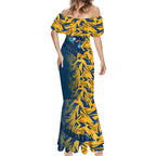 Parramatta Eels Rugby Mermaid Dress Fierce Mascot Geometric Tribal Art