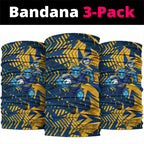 Parramatta Eels Rugby Neck Gaiter Fierce Mascot Geometric Tribal Art