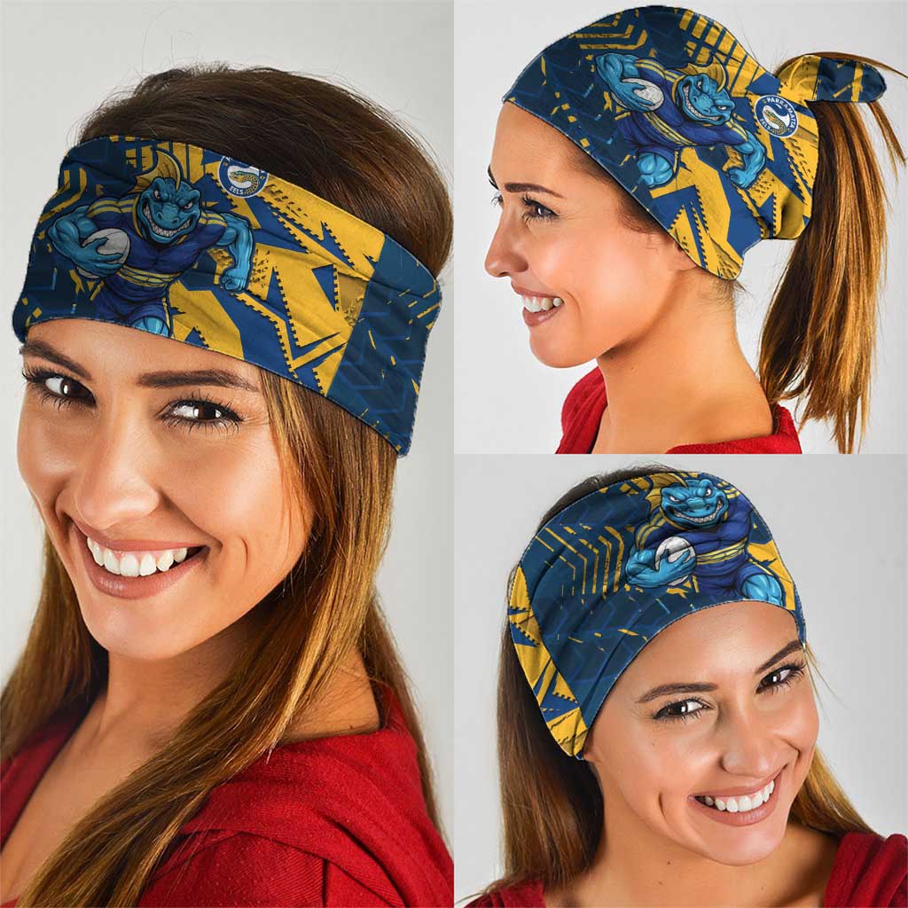 Parramatta Eels Rugby Neck Gaiter Fierce Mascot Geometric Tribal Art