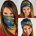 Parramatta Eels Rugby Neck Gaiter Fierce Mascot Geometric Tribal Art