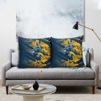 Parramatta Eels Rugby Pillow Cover Fierce Mascot Geometric Tribal Art