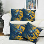 Parramatta Eels Rugby Pillow Cover Fierce Mascot Geometric Tribal Art