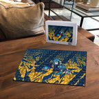 Parramatta Eels Rugby Puzzle Fierce Mascot Geometric Tribal Art